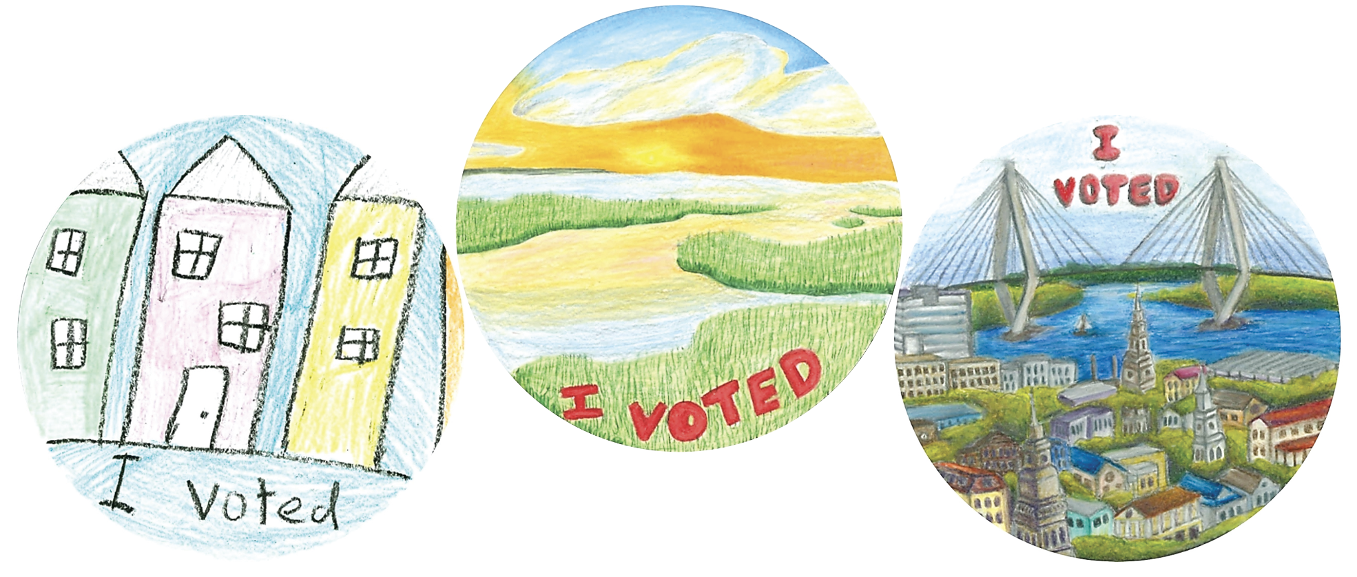 Artful ‘I Voted’ student stickers spur early voting, streaming smiles